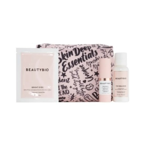 BeautyBio Beauty Gift Set 4pc, Cleanser, Vitamin C Serum, Eye Patch, Bag, NEW - Picture 13 of 16